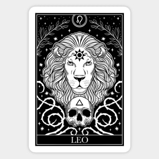 Zodiac sign tarot card Leo Magnet